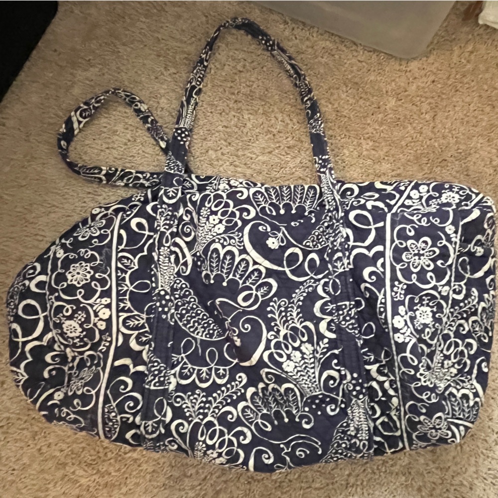 Used, Vera Bradley large Duffle Bag, in Twirly Birdy
